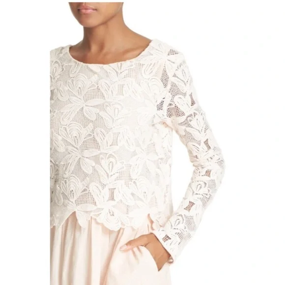 See By Chloe | Dresses | See By Chloe Lace Giupure And Cotton Pale Pink  Dress | Poshmark